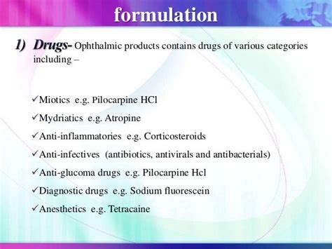 Ophthalmic dosage form: eye drops & ointment