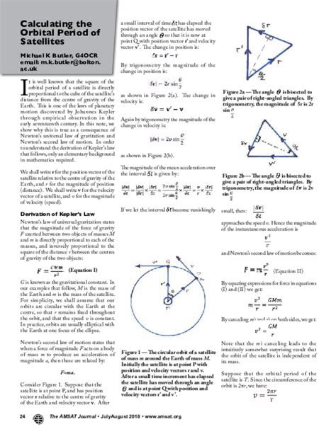 (PDF) Calculating the Orbital Period of Satellites | Michael Butler ...