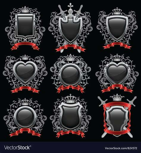 Coat of arms set Royalty Free Vector Image - VectorStock