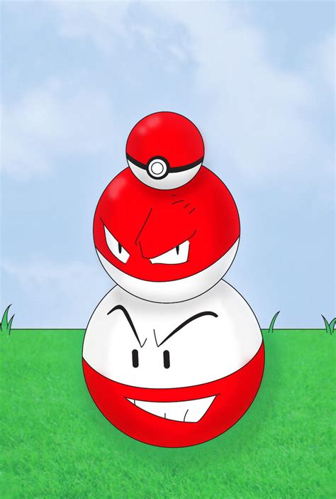 Electrode Voltorb and a pokeball by ras-blackfire on DeviantArt