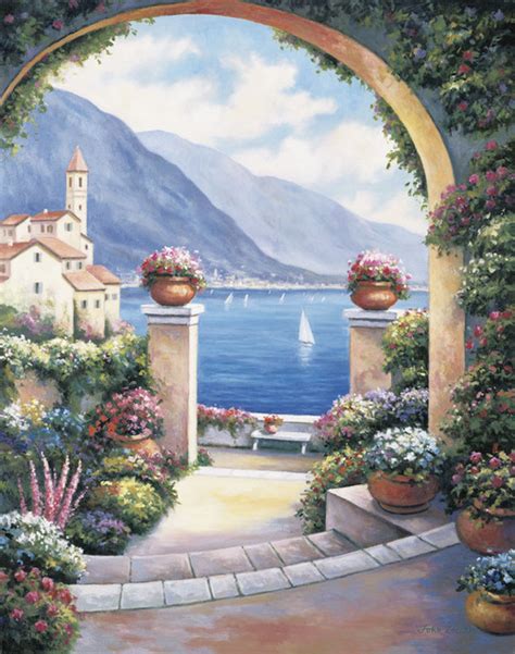 Mediterranean Archway Wall Art - Mediterranean - Wallpaper - by Murals ...