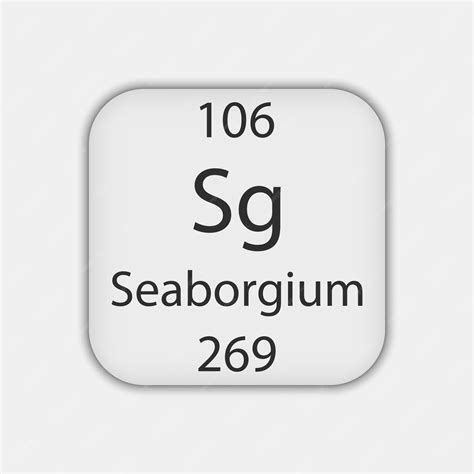 Premium Vector | Seaborgium symbol Chemical element of the periodic table Vector illustration