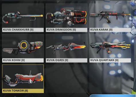 Kuva lich weapons list