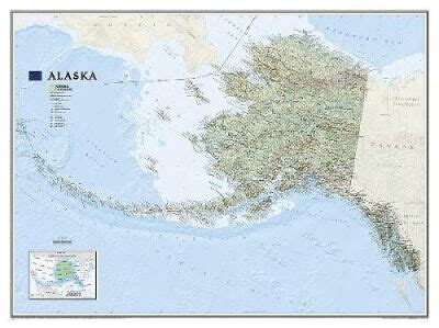 National Geographic: Alaska Wall Map - Laminated (40.5 X 30.25 Inches ...