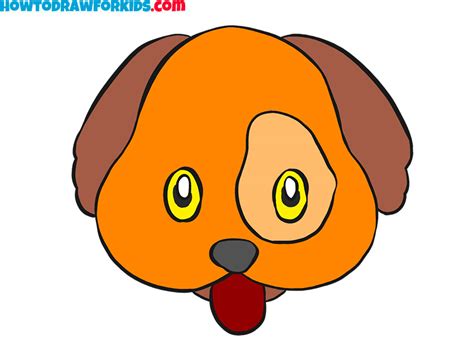 How to Draw a Dog Emoji - Easy Drawing Tutorial For Kids