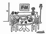 Dining Room Coloring Pages  Nation sketch template