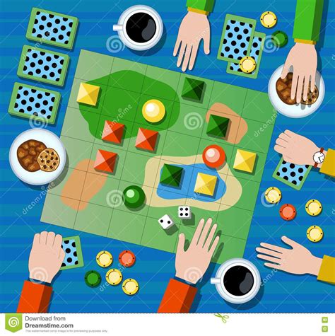 Play Table, Table Games, Family Board Games, Flat Illustration, Give It To Me, Playing Cards ...