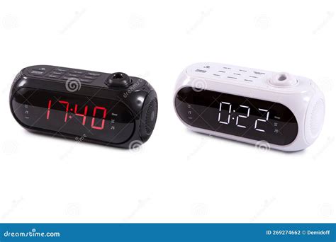 Digital Alarm clock stock photo. Image of white, alarm - 269274662