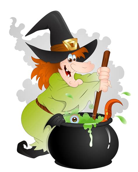 witch with cauldron clipart - Clip Art Library