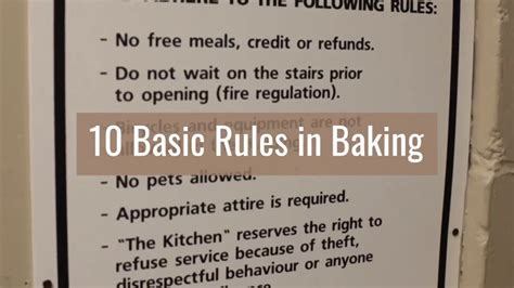 10 Basic rules in Baking - YouTube