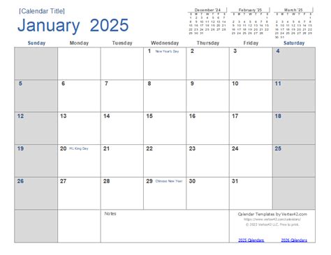 Free Printable Blank Calendar 2025 With Holidays - adiana dominga