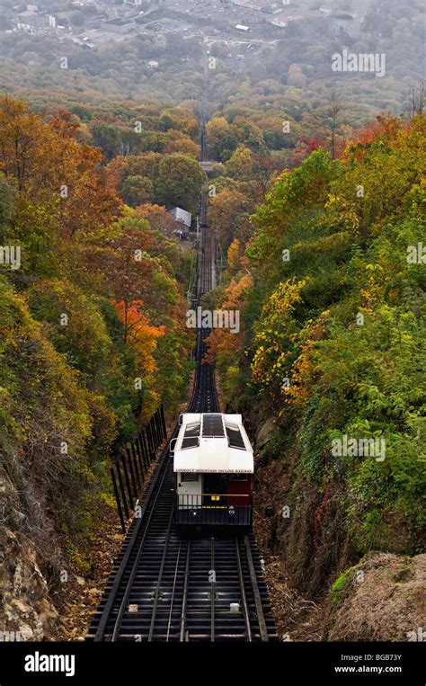 Lookout Mountain Incline Railway and Autumn Color in Chattanooga Stock Photo, Royalty Free Image ...