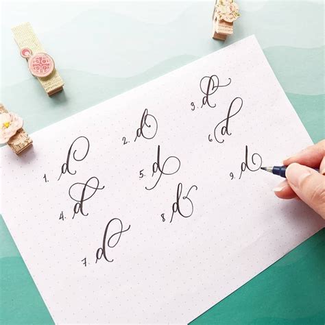 Flourished Lower case 'd' | Hand lettering art, Calligraphy for beginners, Flourish calligraphy