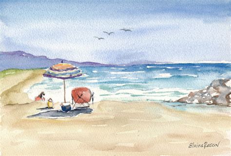 How to paint an ocean scene in watercolor on line zoom class 2021. (no longer available)