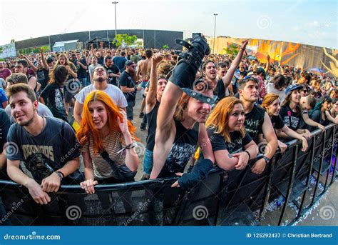 The Crowd in a Concert at Download Heavy Metal Music Festival Editorial ...