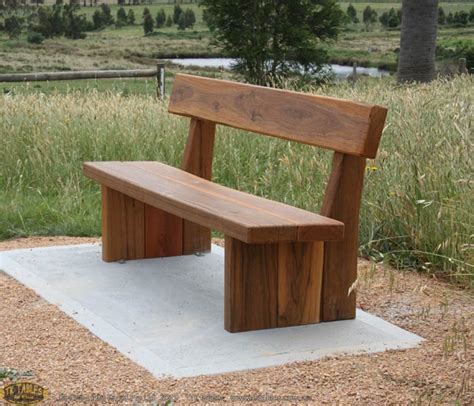 Memorial Wooden Bench Seat | Outdoor Timber Furniture | TK Tables