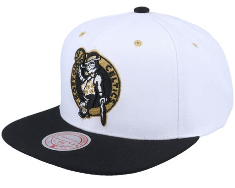 Boston Celtics White Gold Pop White Snapback - Mitchell & Ness keps ...