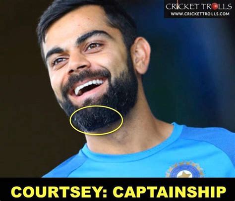 White beard of Virat Kohli For more cricket fun click: http://ift.tt/2gY9BIZ - http://ift.tt ...