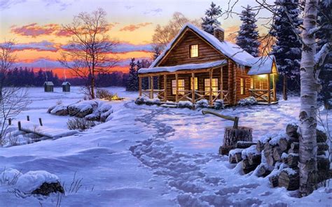 🔥 [57+] Winter Cabin Wallpapers | WallpaperSafari
