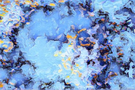 Abstract Light Blue Painting Digital Art by John Anderson - Pixels