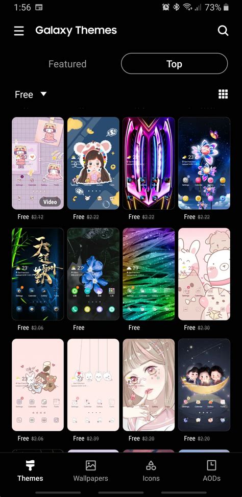 Tons of Samsung paid themes free in Samsung Themes app. : r/GalaxyS9