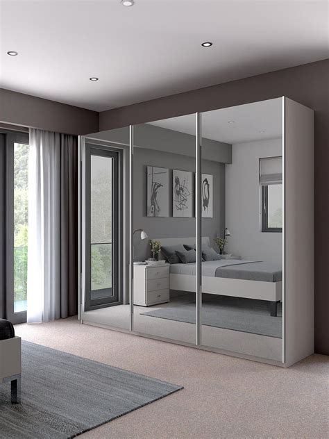 John Lewis Elstra 250cm Wardrobe with Mirrored Sliding Doors | Pintu ...