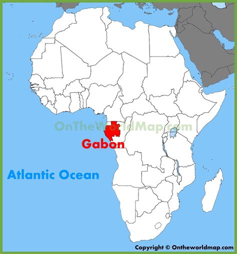 Gabon location on the Africa map - Ontheworldmap.com