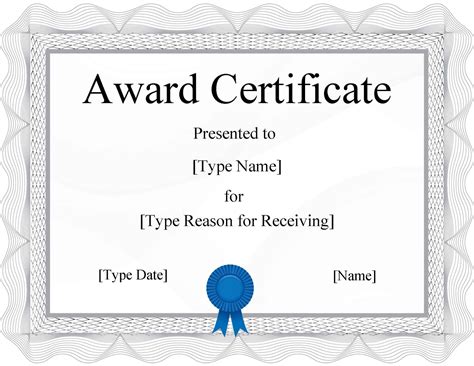 Award Certificate Templates Word 22