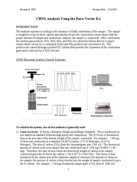 CHN Analysis Sop Rv0 | PDF | Combustion | N Ox