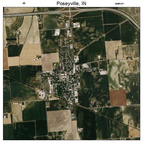 Aerial Photography Map of Poseyville, IN Indiana