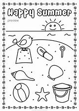 Printable Summer Coloring Pages For Kids sketch template