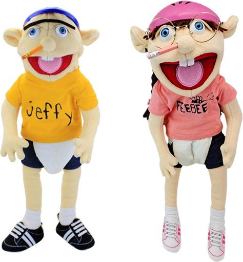 Tedious Jeffy and Feebee Puppets SML Toys | 23.6'' Jeffy and His Sister ...