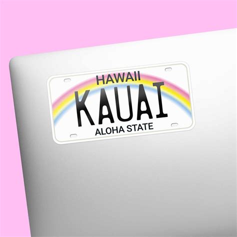 Hawaii License Plate Sticker - Choose Your City or Hawaiian Phrase ...