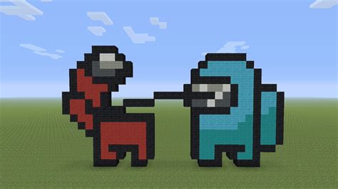 Minecraft Pixel Art - Among Us Kill - YouTube