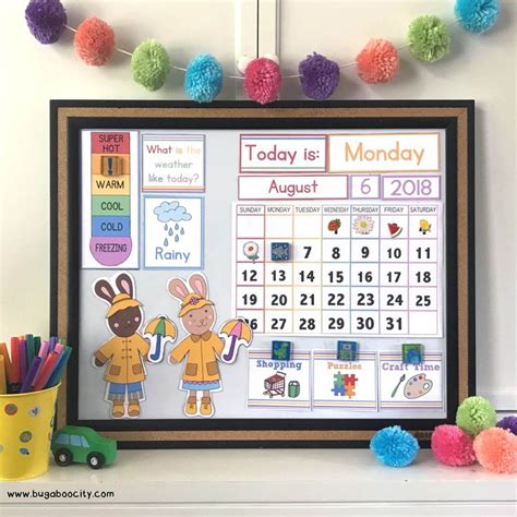 DIY Children's Calendar | Decoração sala de aula, Decoração, Aulas