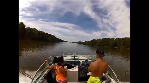 Timelapse Boat trip down the Illinois River Morris IL 9-27-2014 - YouTube