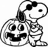 Snoopy Pumpkin Coloring Pages sketch template
