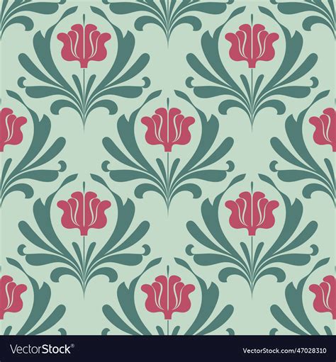 Art nouveau decorative floral background Vector Image