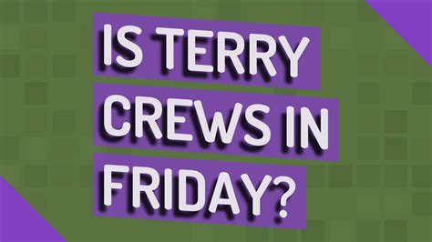 Is Terry Crews in Friday? - YouTube