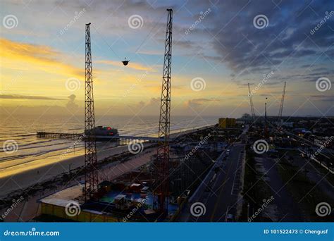 Daytona Beach ocean view stock image. Image of hilton - 101522473