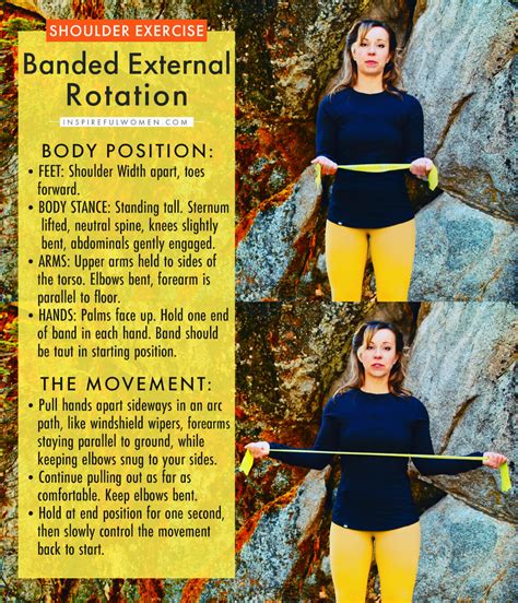 Band External Rotation Shoulder Exercise - Inspireful Women