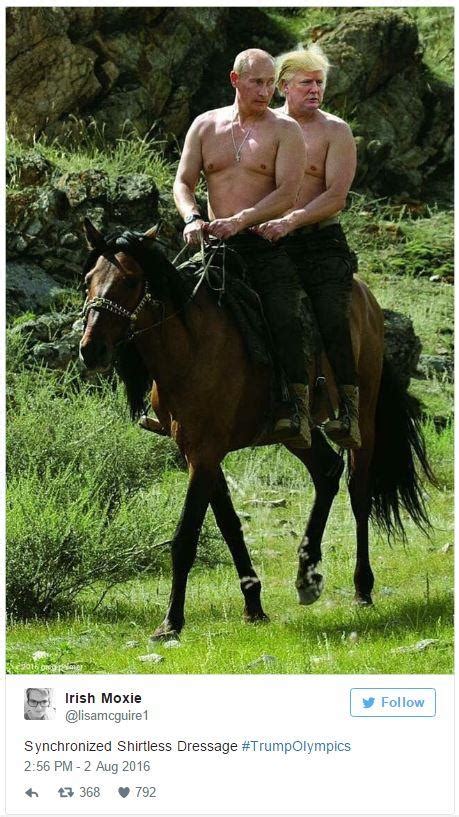 Vladimir Putin Riding A Horse