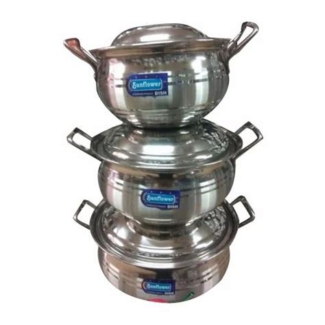 3 Pieces Stainless Steel Polished SS Handi Set, For Home at Rs 290/kg in Ahmedabad