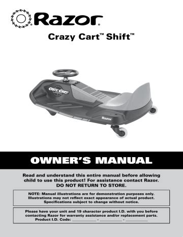 Razor Crazy Cart Shift Owner's Manual | Manualzz