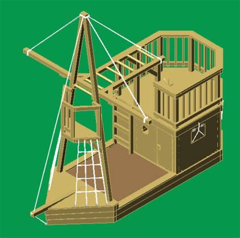 Family Designs Inc. - Pirate Play Ship Plans | Play houses, Playset ...