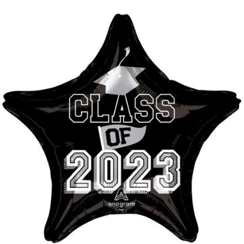 19″ Class of 2023 – Black – Foil Balloon – Balloon Warehouse™