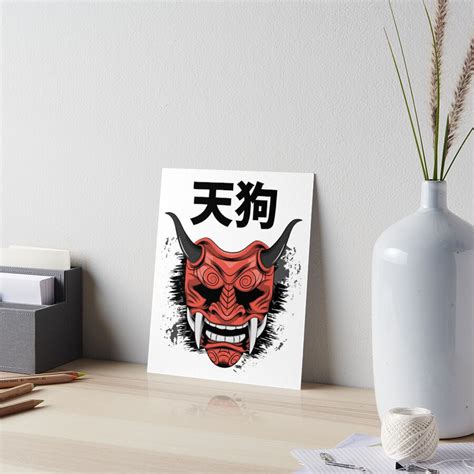 "japanese Devil yokai demon oni mask harajuku" Art Board Print by ...