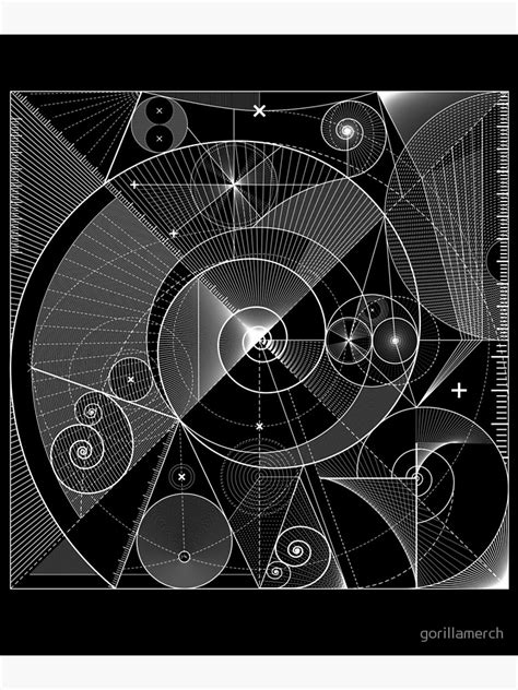 Fibonacci Sequence Sacred Geometry Poster