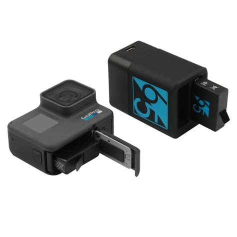 Dual Battery Charging Charger for GoPro HERO 5 6 7 Black USB-C Port ...