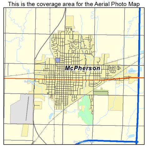 Aerial Photography Map of McPherson, KS Kansas